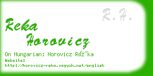 reka horovicz business card
